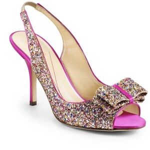 Kate Spade Pink Glitter High Heels
